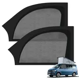 2 Stück Seitenfenster Insektenschutzgitter Ersatz für VW T5 T6 T6.1 California, Autofenster Insektenschutznetze für Vordertüren, Moskitonetze Atmungsaktiv Insekten für Camping, Einbau ohne Rückspiegel