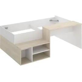 les tendances Kombiniertes Kinderbett KRIC 90 x 190 cm Eiche natur weiß