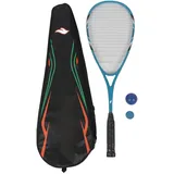 Squashschläger für Einsteiger Professionelles Training – Carbon Aluminium Legierung, Integriertes 250 G Leichtes Sport Squashschläger-Set für Anfänger (Blue)