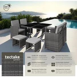 Tectake Bilbao Set 9-tlg. grau