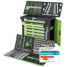 Trutzholm Werkstattwagen bestückt 7 Schubladen 254 tlg. Chrom Vanadium Stahl, Werkzeugwagen