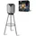 elblight.de Solarleuchte Metall 17x68x17 cm 3in1 inkl. Lichtsensor schwarz