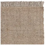 Urbanara Teppich Juteteppich Kanwar I 50% Jute & 30% Wolle, rechteckig, Höhe: 10 mm, Handgewebter, Ungefärbter Teppich aus Wolle und Jute beige|grau