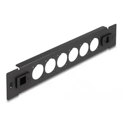 Delock Patchpanel (Blindblech) - D-Typ, werkzeugfrei - Rack montierbar - Schwarz