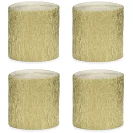 Partydeco Kreppband Gold metallic 4 Rollen 5 cm x 10 m