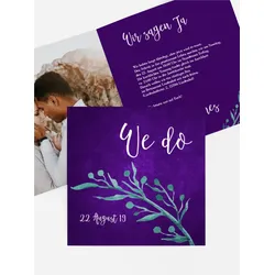 Karten zur Hochzeit selbst gestalten mit Spruch und Fotos im Onlinedesigner bei Meine-Kartenmanufaktur.de