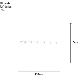Star Trading Outdoor Lichterkette EXTRA Connecta', Zubehör System Connecta, E27 Fassungen, weiß, L 735cm