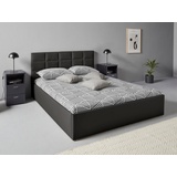 Westfalia Schlafkomfort Polsterbett mit Bettkasten 160 x 200 cm schwarz
