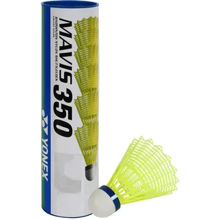 YONEX Mavis 350 Badmintonball Nylonshuttle Blau MED - 6 Stück