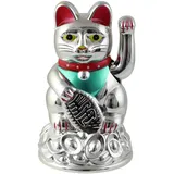 Freak Scene Glückskatze - Maneki-Neko - Winkekatze - 11 cm - Silber