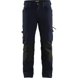Handwerker Arbeitshose ohne Nageltaschen 4-Wege-Stretch X1900 -  C54 - marineblau / schwarz