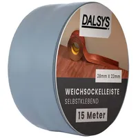 Dalsys Weichsockelleiste Selbstklebend 15m Dunkelgrau Fußbodenleiste