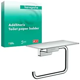 Hansgrohe AddStoris Toilettenpapierhalter mit Ablage chrom