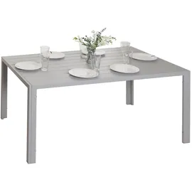 Mendler HWC-N40 Bistrotisch 140 x 80 x 72 cm hellgrau