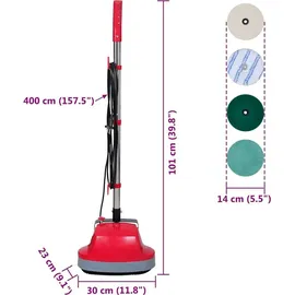 vidaXL 5 in 1 Doppelkopf Bohnermaschine Polierer