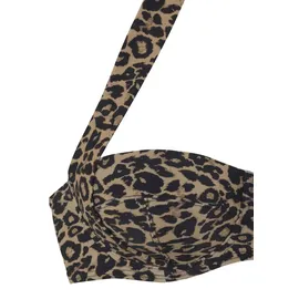 VIVANCE Bügel-Bandeau-Bikini-Top Damen Schwarz/Nougat 34 Cup B