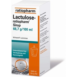 Lactulose-ratiopharm Sirup 66,7 g pro 100 ml 1000 ml Sirup