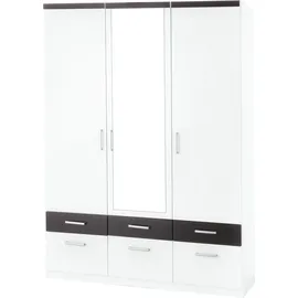 Priess Drehtürenschrank 140 x 193 x 56 cm Lila/Weiß