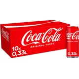 Coca-Cola Classic - prickelndes Erfrischungsgetränk mit unverwechselbarem Coke-Geschmack - koffeinhaltiger Softdrink in Einweg Dosen (10 x 330 ml)