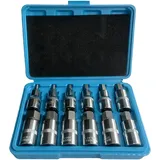 12-tlg Inbus Nuss Satz 1/2 Zoll mit Kunststoffkoffer, Innensechskant Nuss Satz Lang, Imbusnussen Satz, Allen Key Socket Set, Steckschlüssel Set Hex Bit für Innensechskant, Schwarz