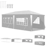 Peviasot Pavillon 3x6 wasserdicht stabil, Pavillion, Pavillons, Partyzelt Wasserdicht, Camping pavillon, Gartenpavillon,für Freien, Garten, Party, Hochzeit, Weiß