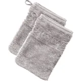 CAWÖ Noblesse Uni 1001 Waschhandschuh 16 x 22 cm silber