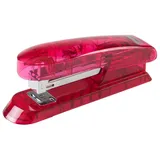 IDENA 331120 - Heftgerät, aus Kunststoff, transluzent - rot