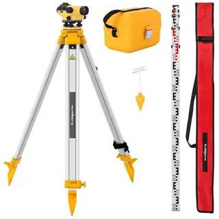 Steinberg Systems Automatisches Nivelliergerät Niveliergerät + Stativ & Nivelierlatte x28/36 mm