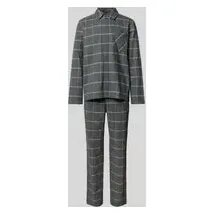 SCHIESSER Relaxed Fit Pyjama mit Kentkragen, Aqua, 54