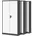 3er Set Stahlschrank Werkzeugschrank Stahlblech Pulverbeschichtet Flügeltürschrank cm x cm x cm anthrazit/weiß