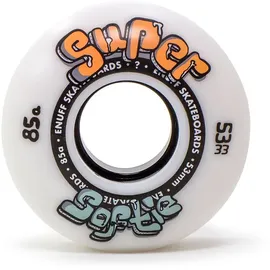 Enuff Skateboards Super Softie Wheels Räder, Erwachsene, Unisex, Weiß (Weiß), 55 mm