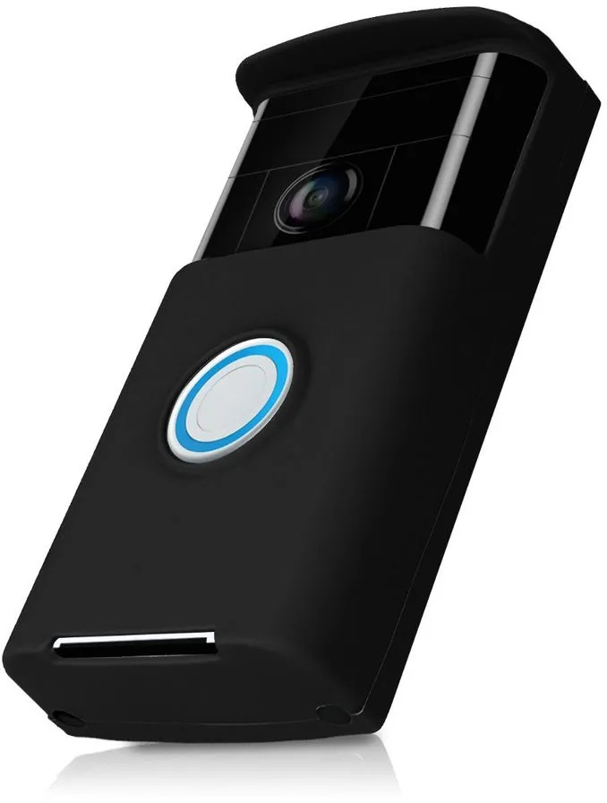 kwmobile Hülle kompatibel mit ring Video Doorbell (1. Gen) - Silikon Cover Case Schutzhülle für Video Türklingel Schwarz