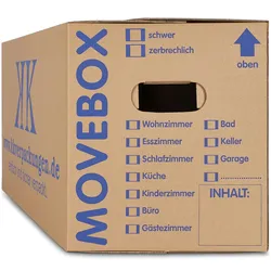 KK Verpackungen 10 UMZUGSKARTONS 2-WELLIG 40 KG MOVEBOX