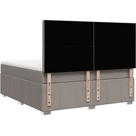 vidaXL Boxspringbett 180 x 200 cm Taupe