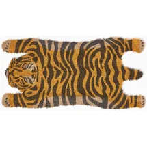 Homescapes Tiger 74 x 37 cm Braun/Orange