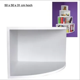 Schwäbische Albumfabrik Eck-Regal, matt-weiß, 50 x 50 cm
