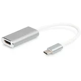 Digitus USB-C zu HDMI Adapter 20 cm Grau/Weiß/Silber