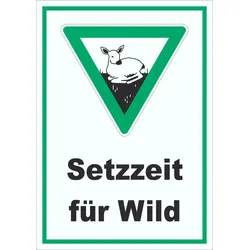 Setzzeit für Wild Schild A1 (594x841mm)