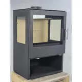 EEK A+ 3-Scheiben Kaminofen Victoria Modena Vision schwarz- 9,76kW