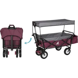 Woltu Bollerwagen faltbar mit Dach Fuschia