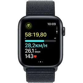 Apple Watch SE 2023 GPS 44 mm Aluminiumgehäuse mitternacht, Sport Loop mitternacht