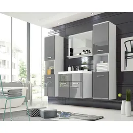 WELLTIME Lorca 4-tlg. weiß/grau hochglanz