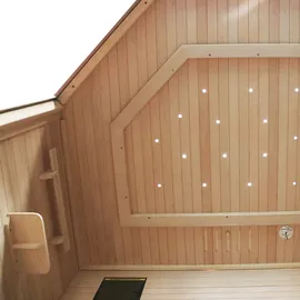 Dewello Infrarotkabine OTTAWA 140x120cm 1-2 Personen mit 6 Vollspektrumstrahlern und 4 Karbonstrahlern aus Hemlock