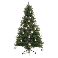 Creativ deco Künstlicher Weihnachtsbaum »Fertig geschmückt«, mit 60 Kugeln und LED Beleuchtung grün Material Kunststoff, Yourhome
