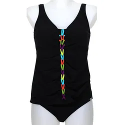 SUNFLAIR Damen Tankini, schwarz/multicolor, 50D