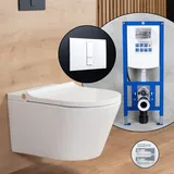 Evineo ineo4 & ineo5 soft Komplett-SET Dusch-WC mit neeos Vorwandelement,, L: 60 B: 37 weiß
