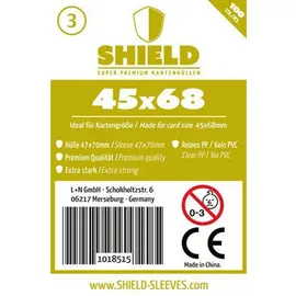 happyshops Shield 3 - 100 Super Premium Kartenhüllen 45 x 68 mm