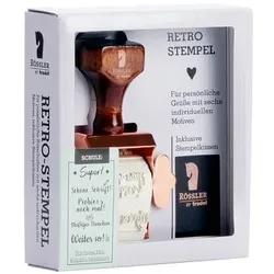 Retro Stempel - Stempelset Schule