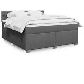 vidaXL Boxspringbett 180 x 200 cm Dunkelgrau
