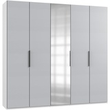 WIMEX Level 250 x 236 x 58 cm weiß/Light grey mit Spiegeltüren